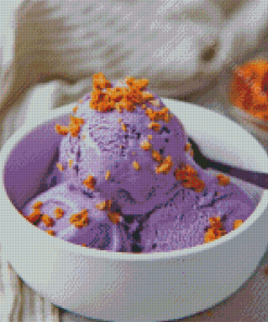 Ice Cream Purple Dessert Diamond Painting