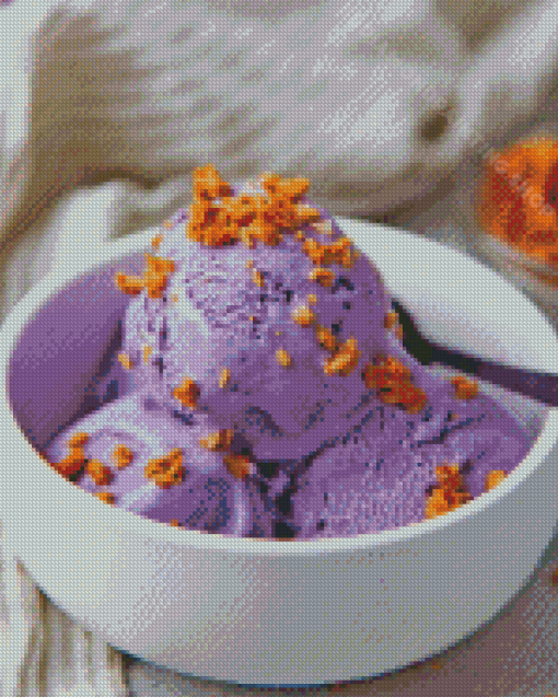 Ice Cream Purple Dessert Diamond Painting