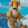 Ice Age Scrat Cartoon Squirrel Diamond Painting