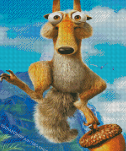 Ice Age Scrat Cartoon Squirrel Diamond Painting