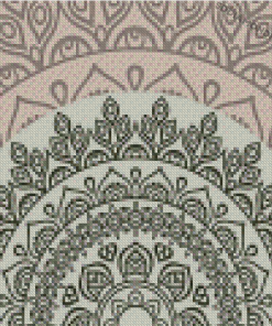 Indian Pattern With Nude Colors Diamond Painting