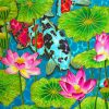 Koi Fish And Lotus Diamond Painting