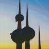 Kuwait Towers At Sunset Diamond Painting