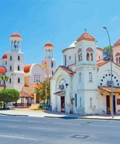 Larnaca Church In Cyprus Diamond Painting