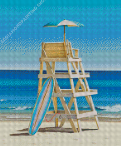 Life Guard Huts Diamond Painting