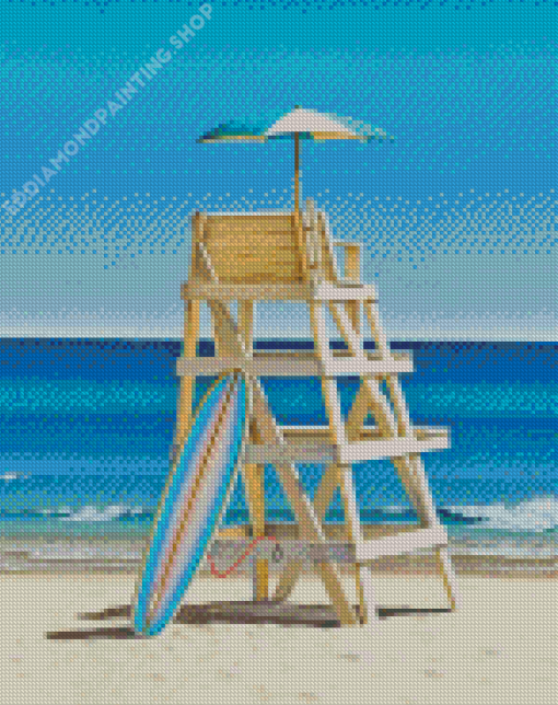 Life Guard Huts Diamond Painting