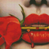 Lips Flower Diamond Painting