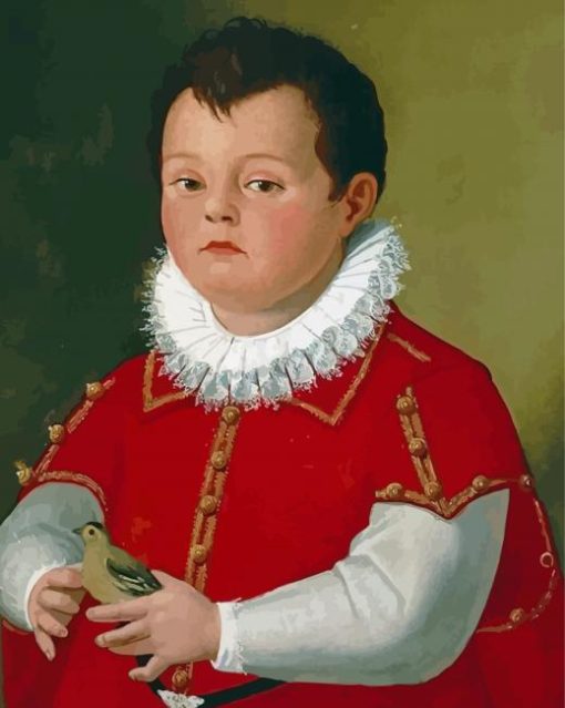 Little Boy And Bird Diamond Painting