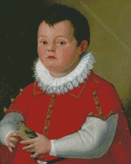 Little Boy And Bird Diamond Painting