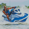 Man Riding Jet Ski Diamond Painting