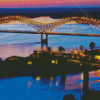 Memphis Bridge At Night Diamond Painting