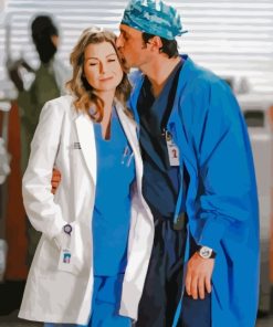 Meredith Grey And Derek Shepherd Characters Diamond Painting