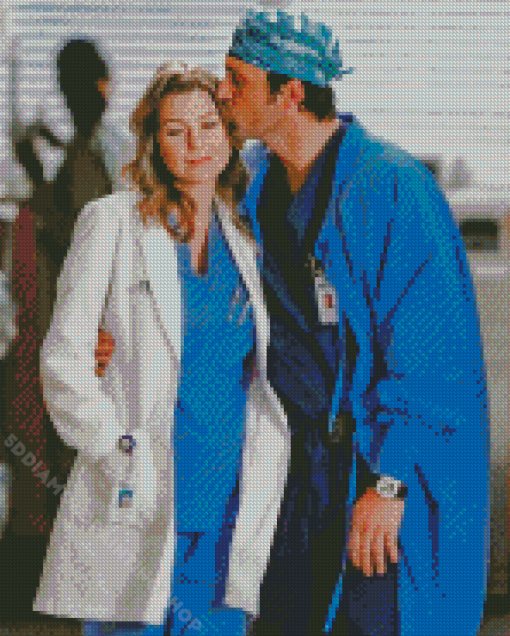 Meredith Grey And Derek Shepherd Characters Diamond Painting