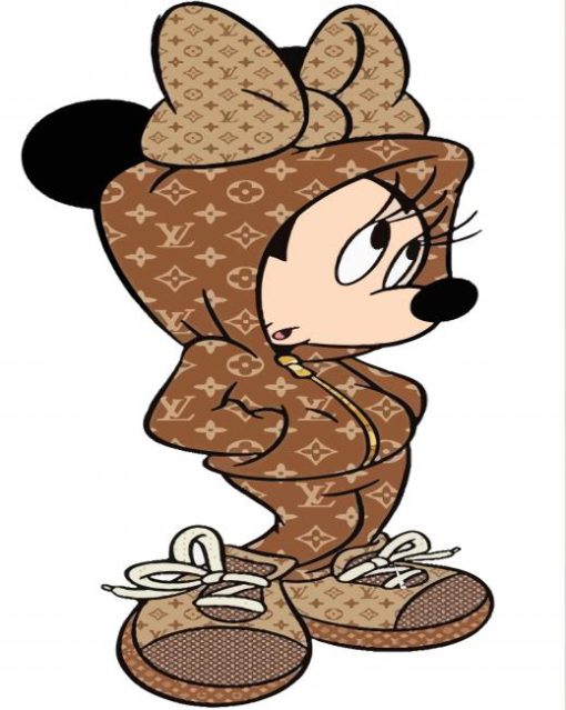 Minnie Mouse In Louis Vuitton Clothes Diamond Painting