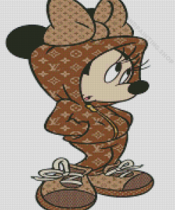 Minnie Mouse In Louis Vuitton Clothes Diamond Painting