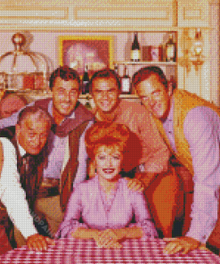 Miss Kitty With Gunsmoke Cast Diamond Painting