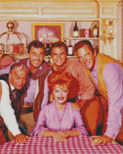 Miss Kitty With Gunsmoke Cast Diamond Painting