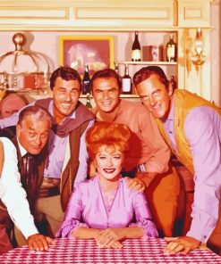 Miss Kitty With Gunsmoke Cast Diamond Painting