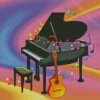 Music Instruments Piano And Guitar Diamond Painting