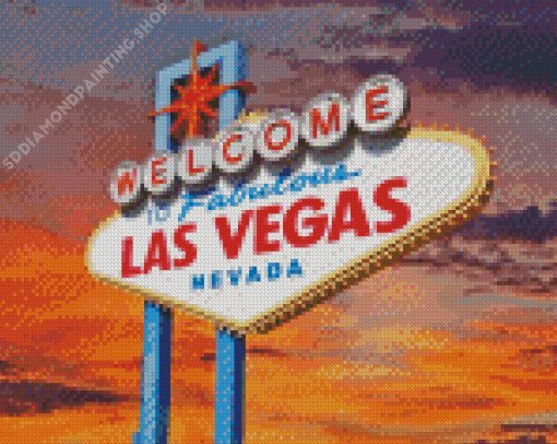 Nevada Welcome To Las Vegas City Diamond Painting