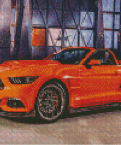 Orange 2017 Ford Mustang Diamond Painting