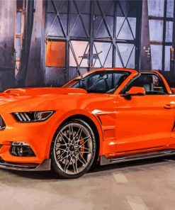 Orange 2017 Ford Mustang Diamond Painting