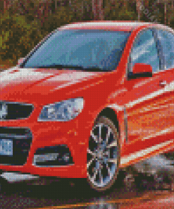 Orange Holden V8 Commodore Car Diamond Painting