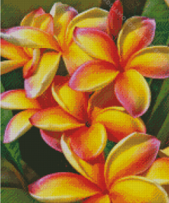 Orange Plumerias Diamond Painting