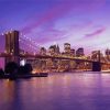 Pebble Beach New York Purple Sunset Scene Diamond Painting