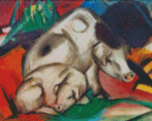 Pigs By Franz Marc Diamond Painting