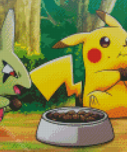 Pikachu And Larvitar Diamond Painting