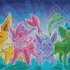 Pokemon Go Eeveelution Characters Diamond Painting