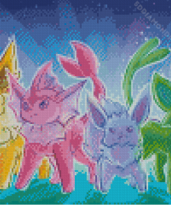 Pokemon Go Eeveelution Characters Diamond Painting