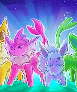 Pokemon Go Eeveelution Characters Diamond Painting