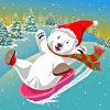 Polar Bear Sledding Diamond Painting