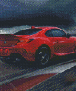 Red Toyota Gr 86 Car Diamond Painting