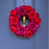 Red And Pink Door Roses Wreath Diamond Painting