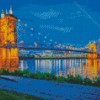 Roebling Bridge Covington Kentucky At Night Diamond Painting