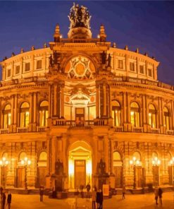 Semperoper Dresden At Night Diamond Painting