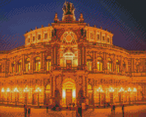 Semperoper Dresden At Night Diamond Painting