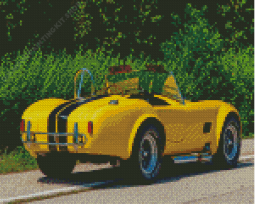 Shelby Cobra Black And Yellow Diamond Painting