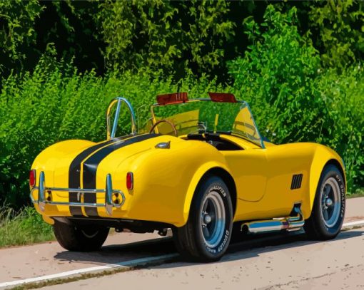 Shelby Cobra Black And Yellow Diamond Painting