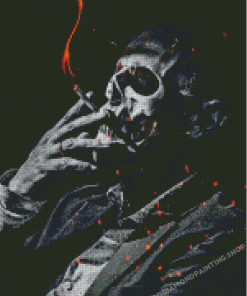 Skeleton Man Smoking Diamond Painting