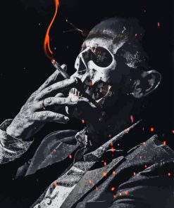 Skeleton Man Smoking Diamond Painting