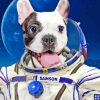 Space Astronaut Dog Diamond Painting