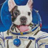 Space Astronaut Dog Diamond Painting