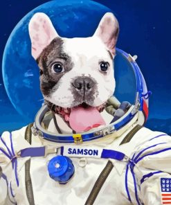 Space Astronaut Dog Diamond Painting