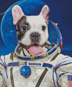 Space Astronaut Dog Diamond Painting