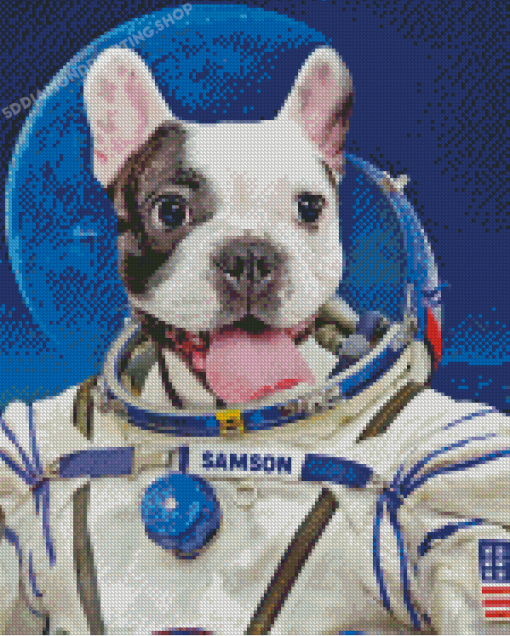 Space Astronaut Dog Diamond Painting