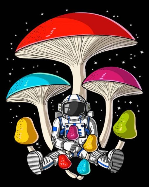 Space Mushrooms Diamond Painting